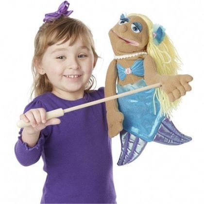 melissa&doug, кукла за куклен театър, кукли за ръце, театрална кукла, кукла русалка, русалка, мъпет, кукла, кукличка, игра, играчка, игри