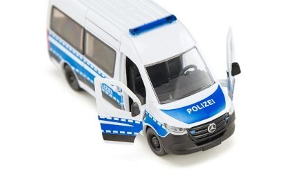Siku - Играчка - Полицейски автомобил с плъзгащи се врати Mercedes Benz Sprinter Bundespolizei