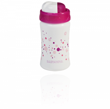 Baby Nova - Чашка със силиконова сламка - 340 мл