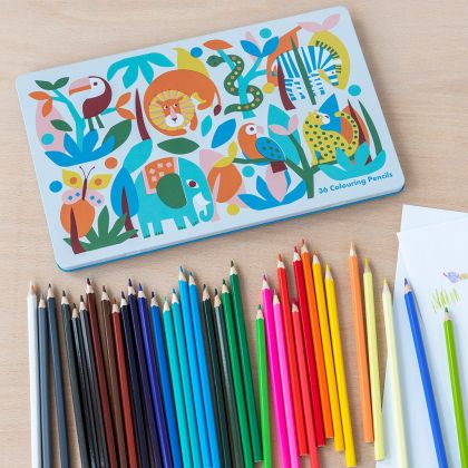 Rex London - Комплект цветни моливи - 36 цвята - Диви чудеса 