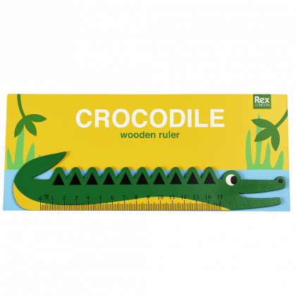 Rex London, играчка, играчки, детска играчка, детски играчки от дърво, дървена играчка, дървена линийка, детска дървена линийка, дървени линийки, детски дървени линийки, линийка за деца, линийка във формата на крокодил