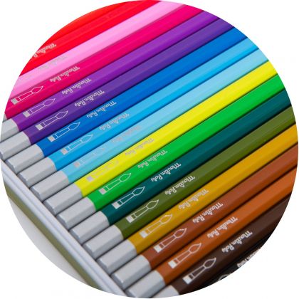 Moulin Roty - Комплект акварелни моливи за оцветяване - 24 цвята 