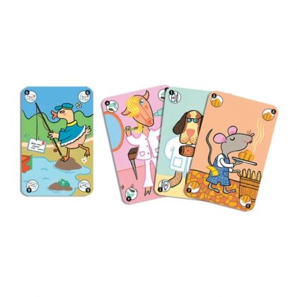 Djeco - Детски карти за игра Щастливото семейство