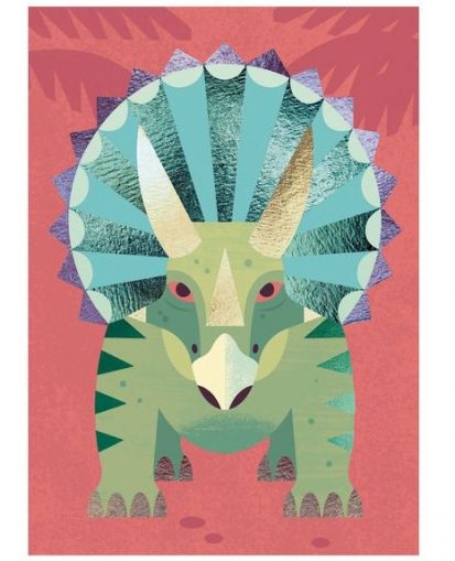 Djeco - Творчески комплект - Направи картини от фолио - Динозаври 