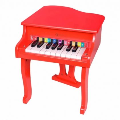 Classic World, играчка, играчки, игра, игри, дървена играчка, играчка от дърво, дървено пиано в червен цвят, дървено пиано, дървен детски роял, детско дървено пиано, детско пиано, червено пиано за деца, продукти Classic World
