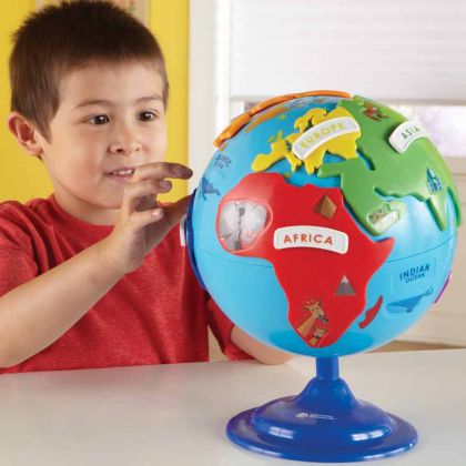 Learning Resources - Детски глобус-пъзел с континентите