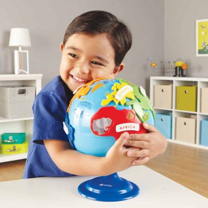 Learning Resources - Детски глобус-пъзел с континентите
