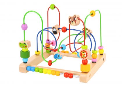 Tooky Toy, играчка, играчки, дървена играчка, дървени играчки, играчка от дърво, дървен лабиринт, спирала с топчета, спирала с диви животни, спирала с топчета и животни, детски спирали за игра, продукти Tooky Toy, играчки Tooky Toy