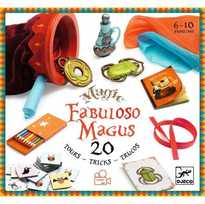 Djeco, игра, играчка, играчки, магически комплект, комплект за фокуси, комплект с 20 фокуса, игра с фокуси, 20 магически трика, комплект с 20 магически трика, продукти Djeco, играчки Djeco