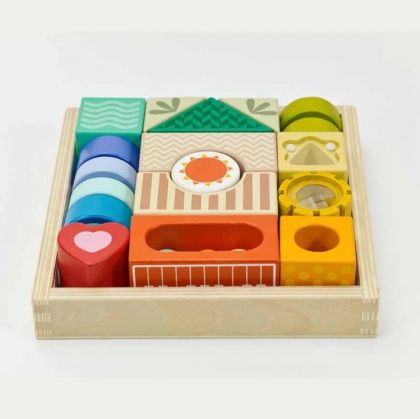 Classic World - Дървени цветни блокчета за сензитивност 
