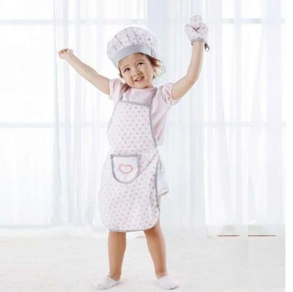 Classic World - Детски готварски комплект - Престилка, шапка и ръкавица 