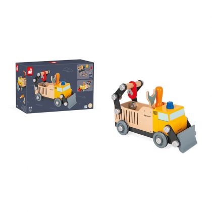 Janod - Дървена играчка - Сглоби си сам камион 