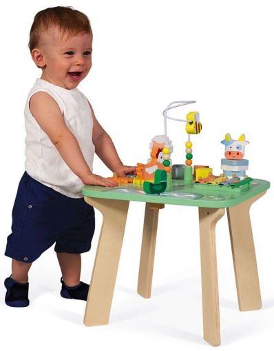 Janod - Детска дървена маса с активности - Поляна 