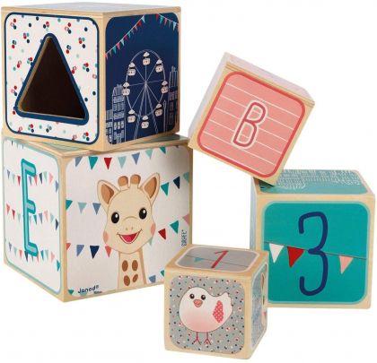 Janod, играчка, играчки, дървена играчка, дървени играчки, дървени кубчета, дървена пирамида с кубчета, кубчета от дърво, дървени кубчета с рисунки, детска дървена пирамида, кубчета с цифри, кубчета с животни, дървени кубчета за игра, продукти Janod