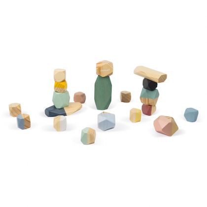 Janod - Детски конструктор с дървени камъчета