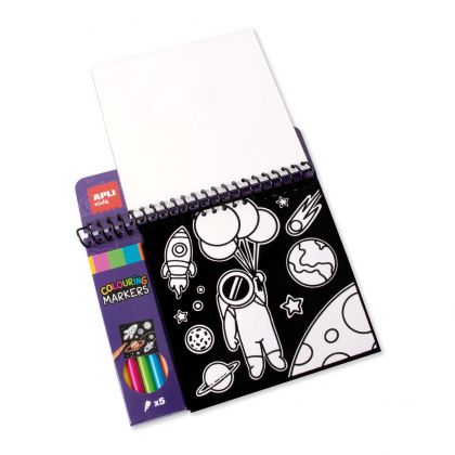 Apli - Кадифена книжка за оцветяване с маркери 