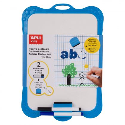 Apli, играчка, играчки, дъска, бяла дъска, дъска за рисуване, комплект дъска с гъбичка и маркери, бяла двустранна дъска, дъска за рисуване с маркери, бяла дъска за игра, дъска за деца, двустранна бяла дъска за рисуване, продукти Apli, играчки Apli