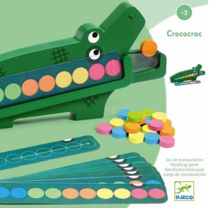 Djeco, игра, играчки, играчка, дървена игра, образователна игра, образователна игра с крокодил, детска игра с крокодил, детска дървена игра с крокодил, игра с цветове, крокодилче с цветове, игра с карти и крокодил, продукти Djeco, играчки Djeco