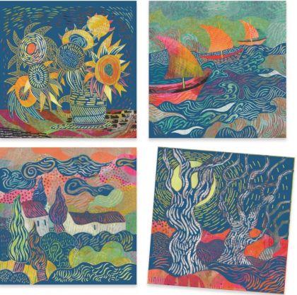 Djeco - Комплект за рисуване - Вдъхнови се от Vincent Van Gogh 