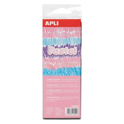Apli - Комплект моливи в кутия - Пастелни цветове - 6 бр. 