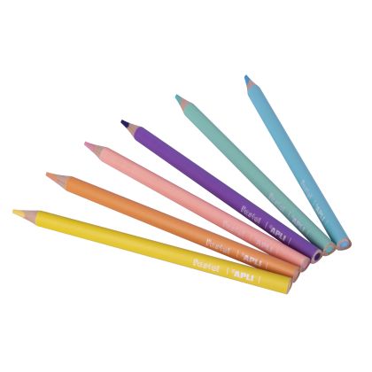 Apli - Комплект моливи в кутия - Пастелни цветове - 6 бр. 