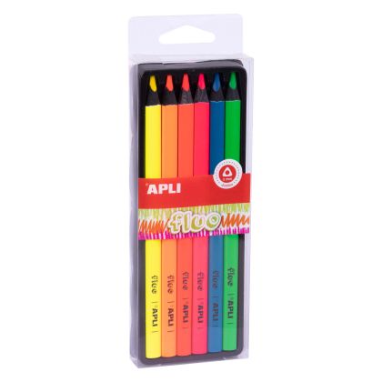 Apli, играчка, играчки, моливи, цветни моливи, детски моливи, дървени моливи, творчество с моливи, неонови цветове моливи, моливи в неонови цветове, неонови моливи, комплект с неонови моливи, ярки цветове моливи, моливи в ярки цветове, продукти Apli