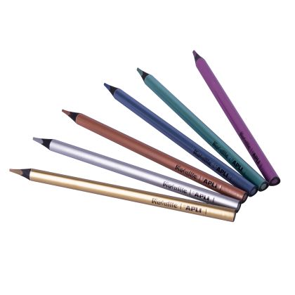 Apli - Комплект моливи в кутия - Цветове металик - 6 бр.