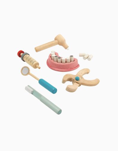 Plantoys - Детски дървен зъболекарски комплект 
