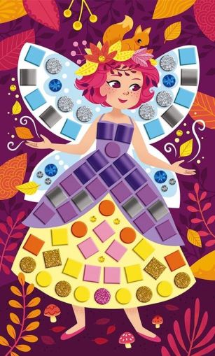Janod - Детска мозайка със стикери - Принцеси и феи 