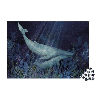 Janod - Детски пъзел - Китове в дълбините - 1000 части