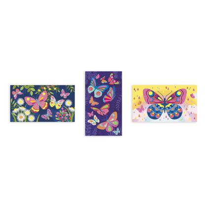 Janod - Творчески комплект - Флуоресцентни пясъчни пеперуди 