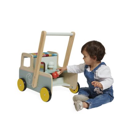 Janod - Дървена количка за бутане - Магазин за сладолед