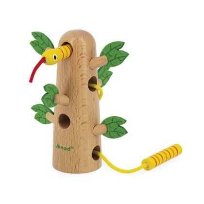 Janod - Дървена играчка с дърво, въже и змия 
