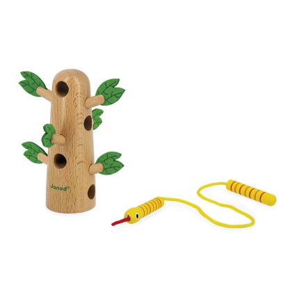 Janod - Дървена играчка с дърво, въже и змия 