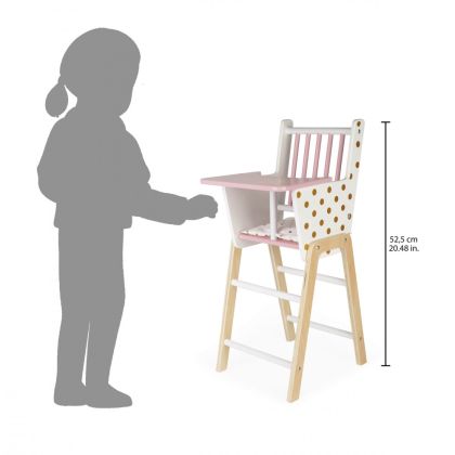 Janod - Детски кукленски стол за хранене - Candy Chic 
