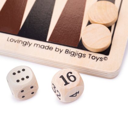 Bigjigs - Дървена настолна игра - Табла 