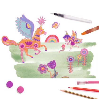 Djeco - Творчески комплект за рисуване - Блестящи цветове
