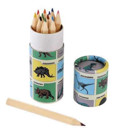 Rex London, играчка, играчки, кутийка с моливи, детски моливчета, цветни моливи в кутия, комплект с цветни моливи, детски цветни моливи в кутия, моливи от дърво, дървени моливчета за деца, моливи с динозаври, кутия с динозаври и моливи