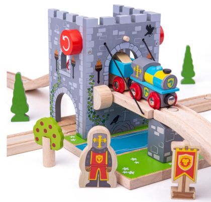 Bigjigs, играчка, играчки, дървени играчки, влаков комплект, детски влаков комплект, влаков аксесоар, аксесоар за игра с влакчета, игра с дървени влакчета, дървен подвижен мост, подвижен мост за игра, продукти Bigjigs, играчки Bigjigs