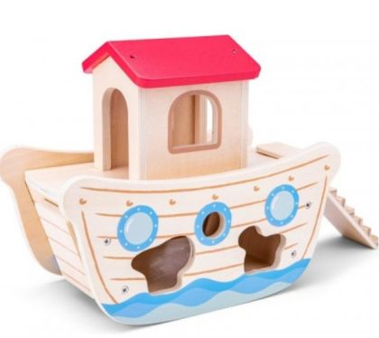 New Classic Toys - Дървена играчка за сортиране - Ковчегът на Ной 