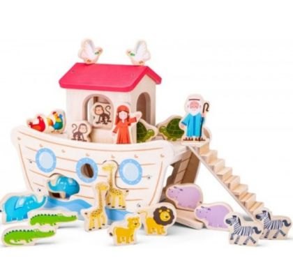 New Classic Toys - Дървена играчка за сортиране - Ковчегът на Ной 
