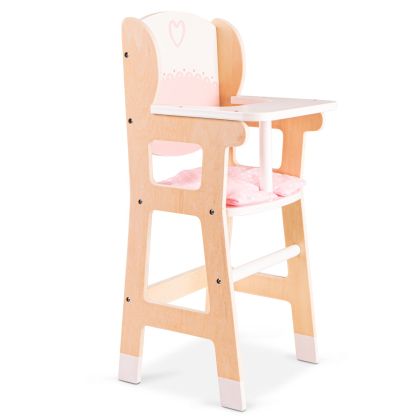New Classic Toys - Дървен стол за кукли - Розов 