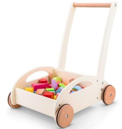 New Classic Toys, играчка, играчки, дървена играчка, дървени играчки, детска проходилка, количка за бутане, количка за бутане с конструктор, детски конструктор, дървен конструктор и проходилка, дървена играчка за бутане, дървена играчка за дърпане