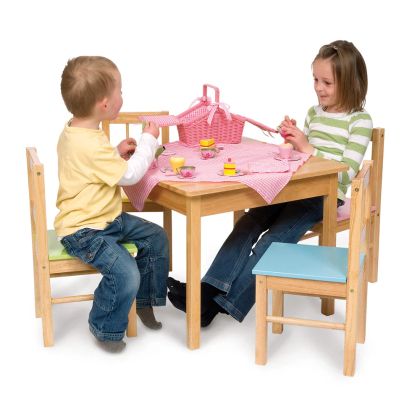 Bigjigs - Дървена маса за детска стая - квадратна