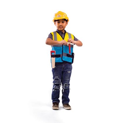 Bigjigs - Детски карнавален костюм Малък строител