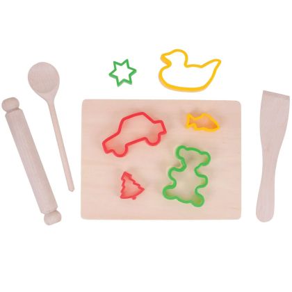 Bigjigs - Дървен детски комплект играчки за готвене Парти