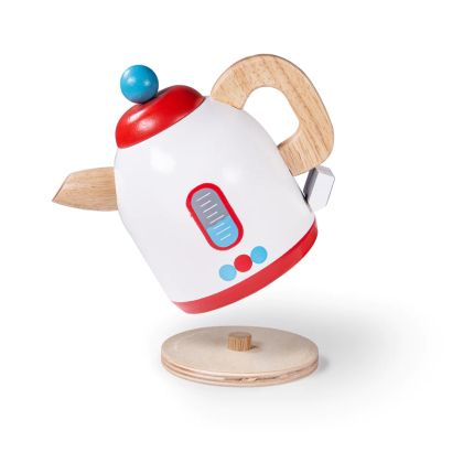 Bigjigs - Дървена детска играчка чайник за детска кухня