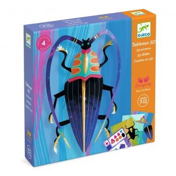 Djeco - Творчески комплект - Направи от хартия - 3D насекоми