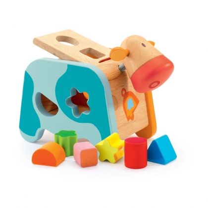Djeco - Детска кравичка за сортиране на кубчета
