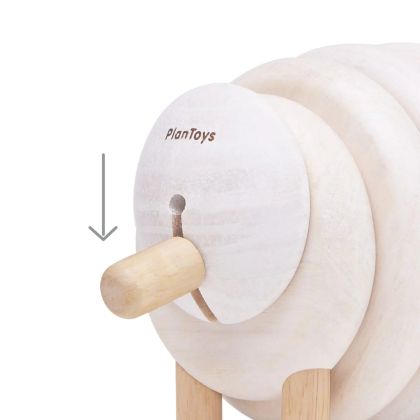 Дървена играчка за нанизване - Овца - PlanToys